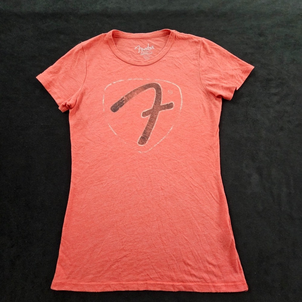 Fender Guitars Lucky Brand Red Short Sleeve Tri-Blend T-Shirt Women's S